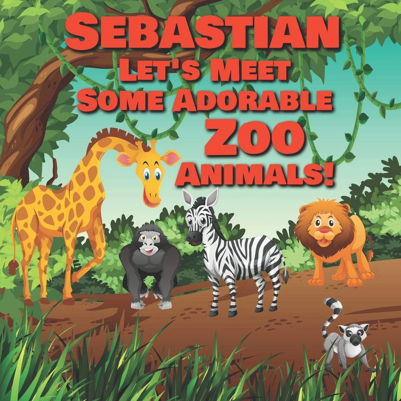 Sebastian Let's Meet Some Adorable Zoo Animals!: Personalized Baby Books with Your Child's Name in the Story - Zoo Animals Book for Toddlers - Children's Books Ages 1-3: 34