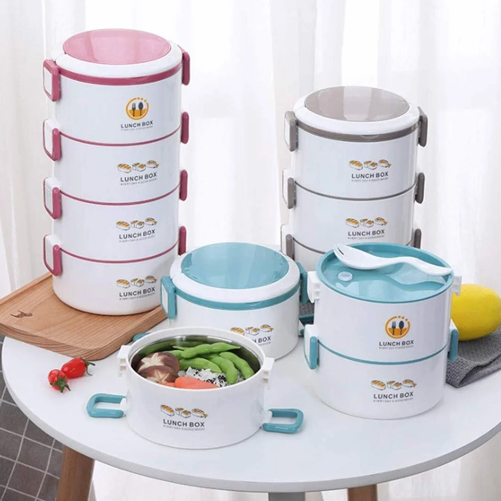 Pudełko bento do układania w stosy dla dzieci i dorosłych, izolowane LeakProof szkoła piknikowa biuro outdoorowe jedzenie przenośny pojemnik pojemnik na lunch ze stali nierdzewnej