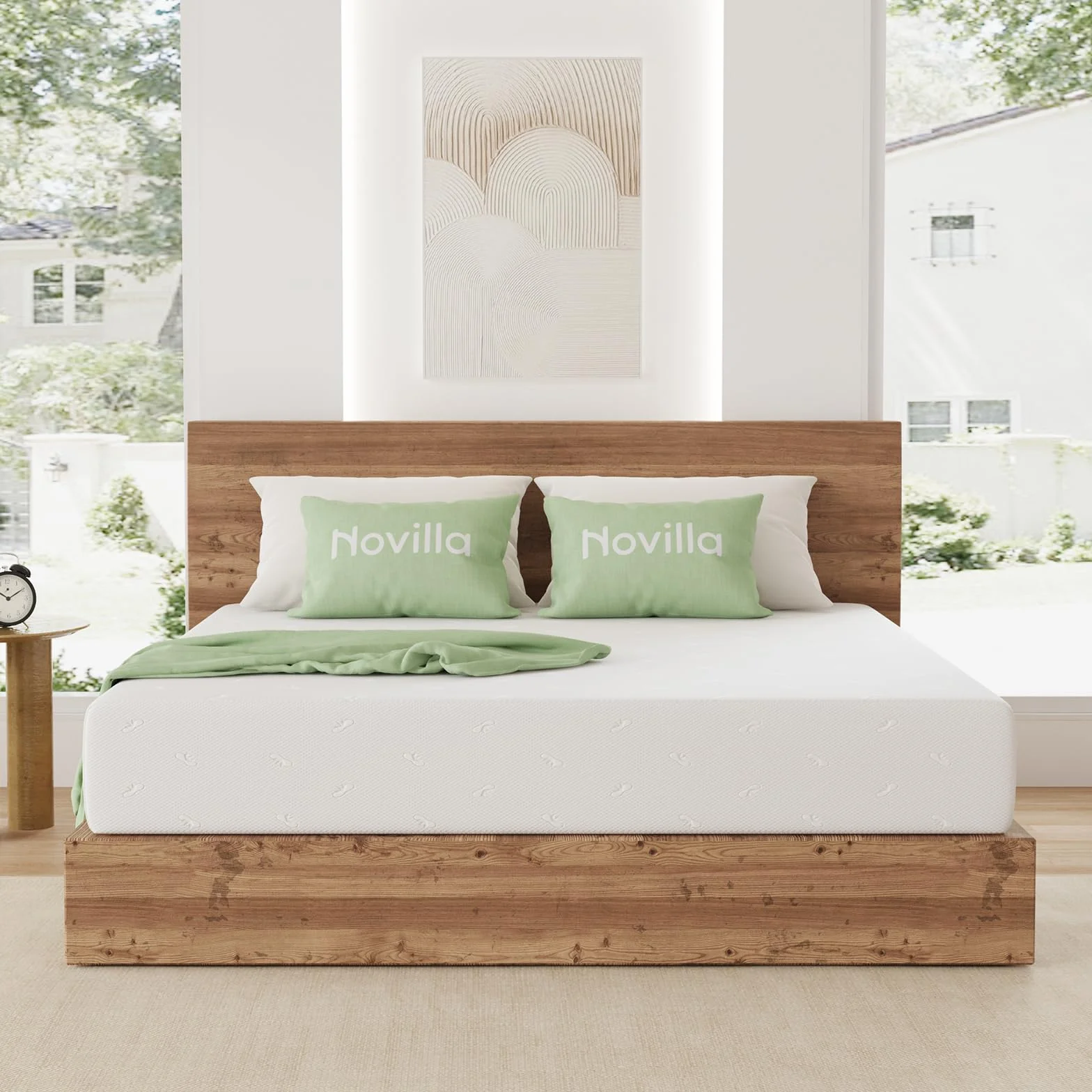 Novilla Matelas 80 x 190, 18 cm, Matelas Mousse à Mémoire de Forme en Gel 7 Zones, Mousse en Fibre de Bambou, Matelas de Lit d'Adulte et d'enfant, Confort Mi-Ferme, Amovible et Lavable, Ultra
