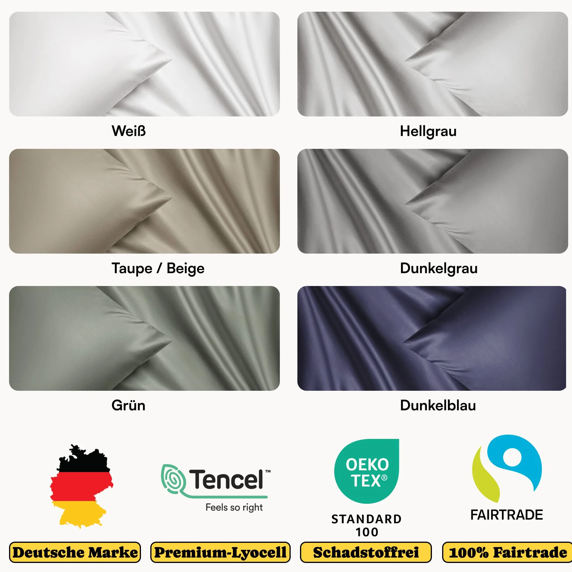 Lyocell Poszewka na poduszkę 40 x 60 cm, niebieska, ciemnoniebieska (zestaw 2 szt.) | 100% poszewka na poduszkę z Tencel 40 x 60 cm, wysokiej jakości, zamek błyskawiczny, Öko-Tex, oddychające