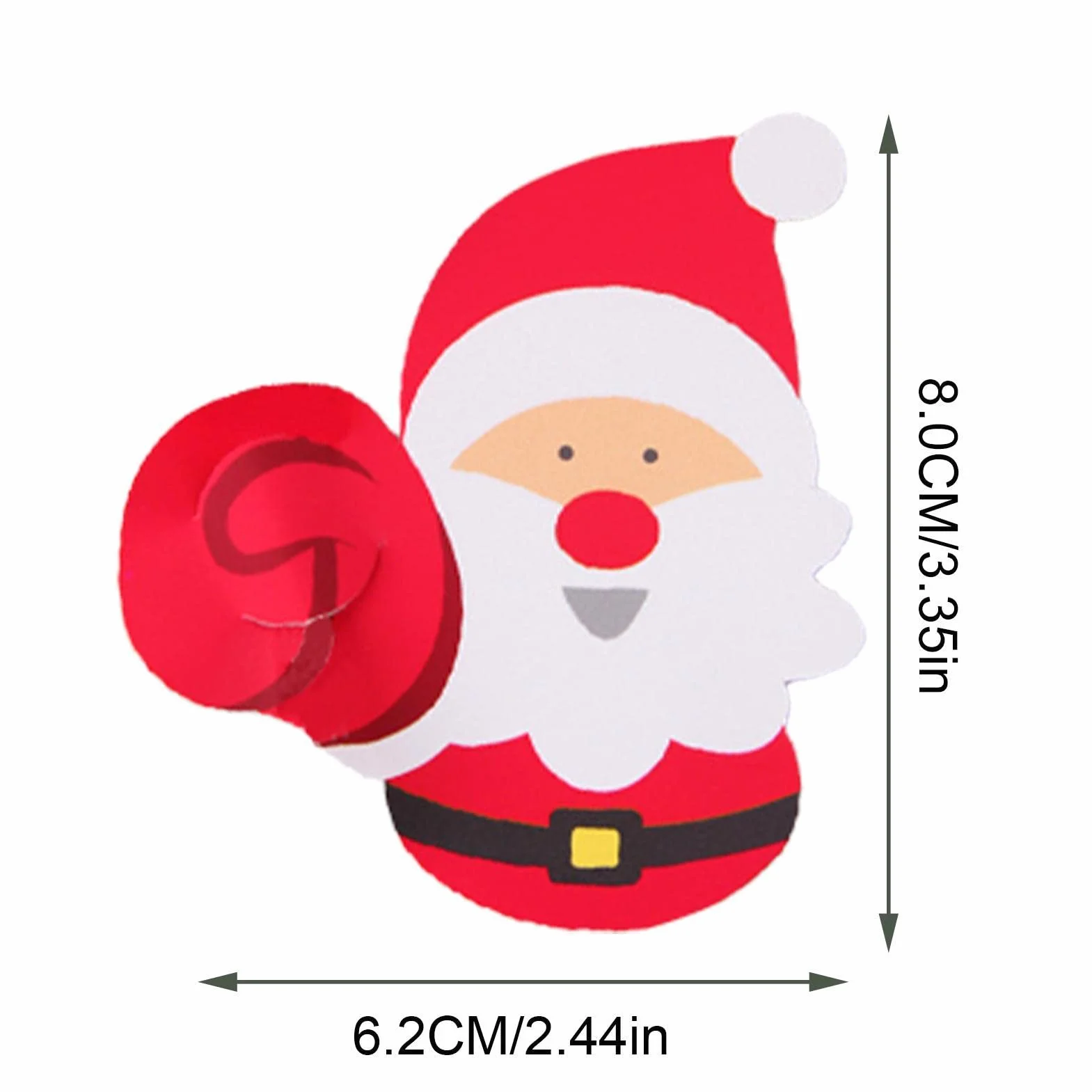 JINGLING Kartka ze s?odyczami - 50 sztuk ?wi?tecznych kartek z pakietem s?odyczy na lizaki, ?wi?teczne lizaki, dekoracje ?wi?teczne, ?wi? Miko?aj/pingwin kandicucker dekoracja opakowanie