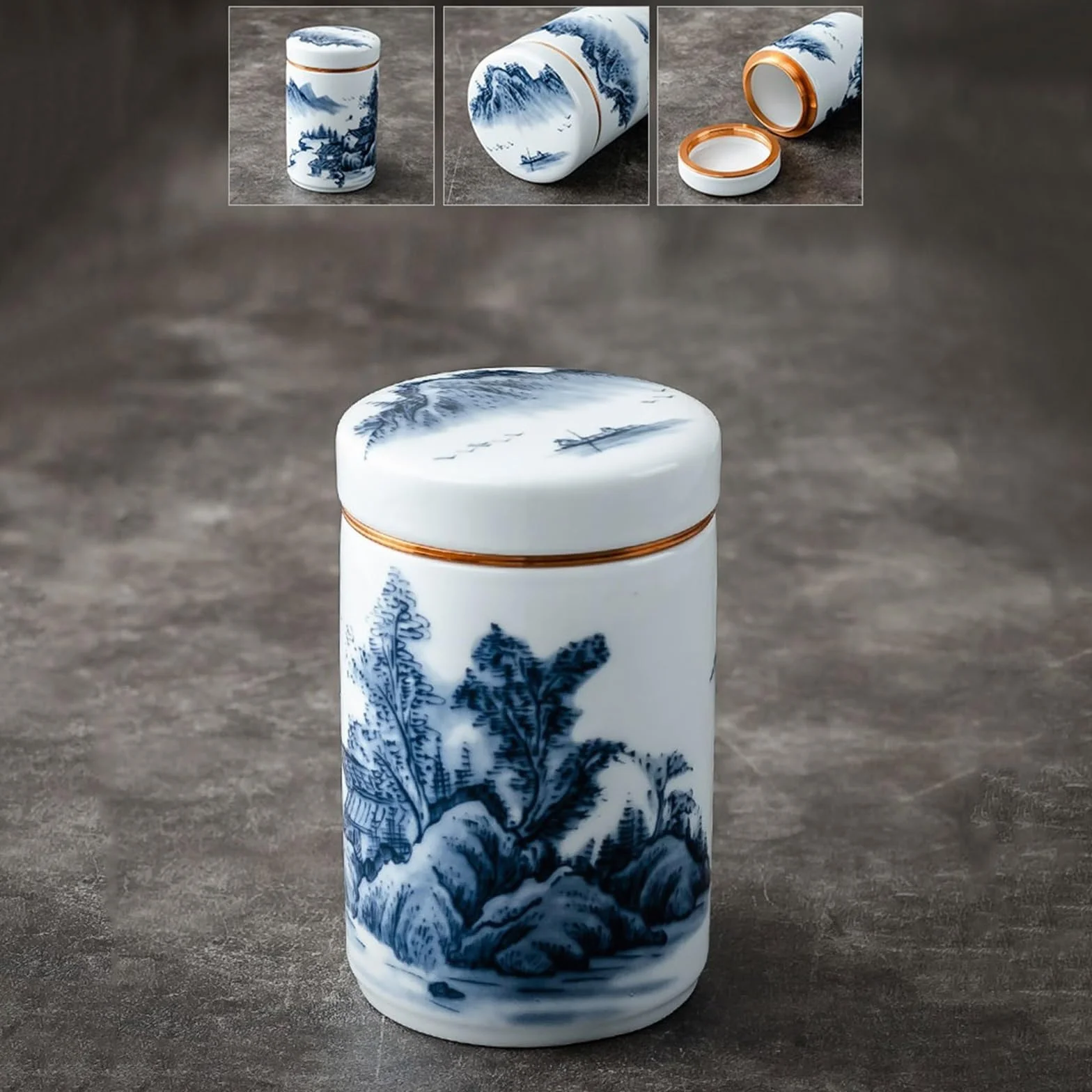 Pojemnik na herbatę Zapieczętowany garnek ceramiczny pojemnik do przechowywania butelek świeży dzbanek do herbaty ziarna kawy chiński Vintage pudełko do przechowywania w domu Pojemnik na herbatę