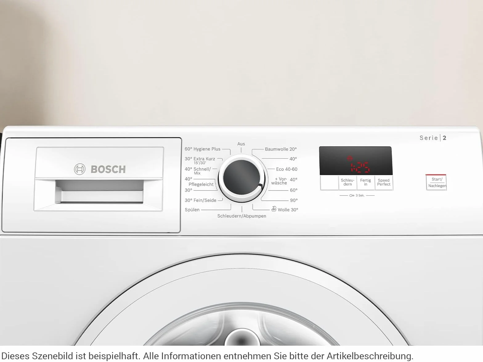 Bosch WGE02420, seria 2, pralka ładowana od przodu, 7 kg, 1400 obr./min, SpeedPerfect, maksymalna oszczędność energii i wody, funkcja uzupełniania, wyjątkowo higieniczna, AquaStop