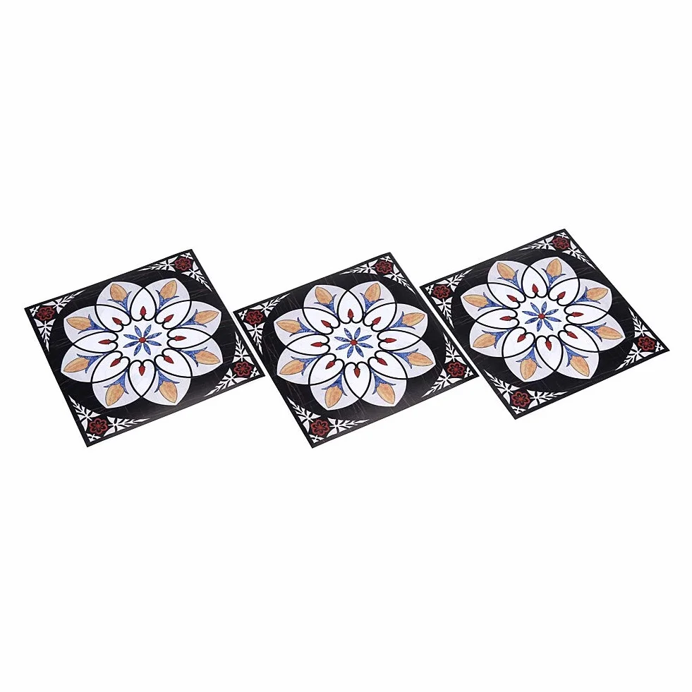 10 Sztuk Dekoracyjne Naklejki Na Płytki Samoprzylepne, Odporne Na Wodę I Wilgoć Naklejki Ścienne Z Płytek Podłogowych Pcv Naklejki 3D Home Decor 12 Cm * 12 Cm (# 1)