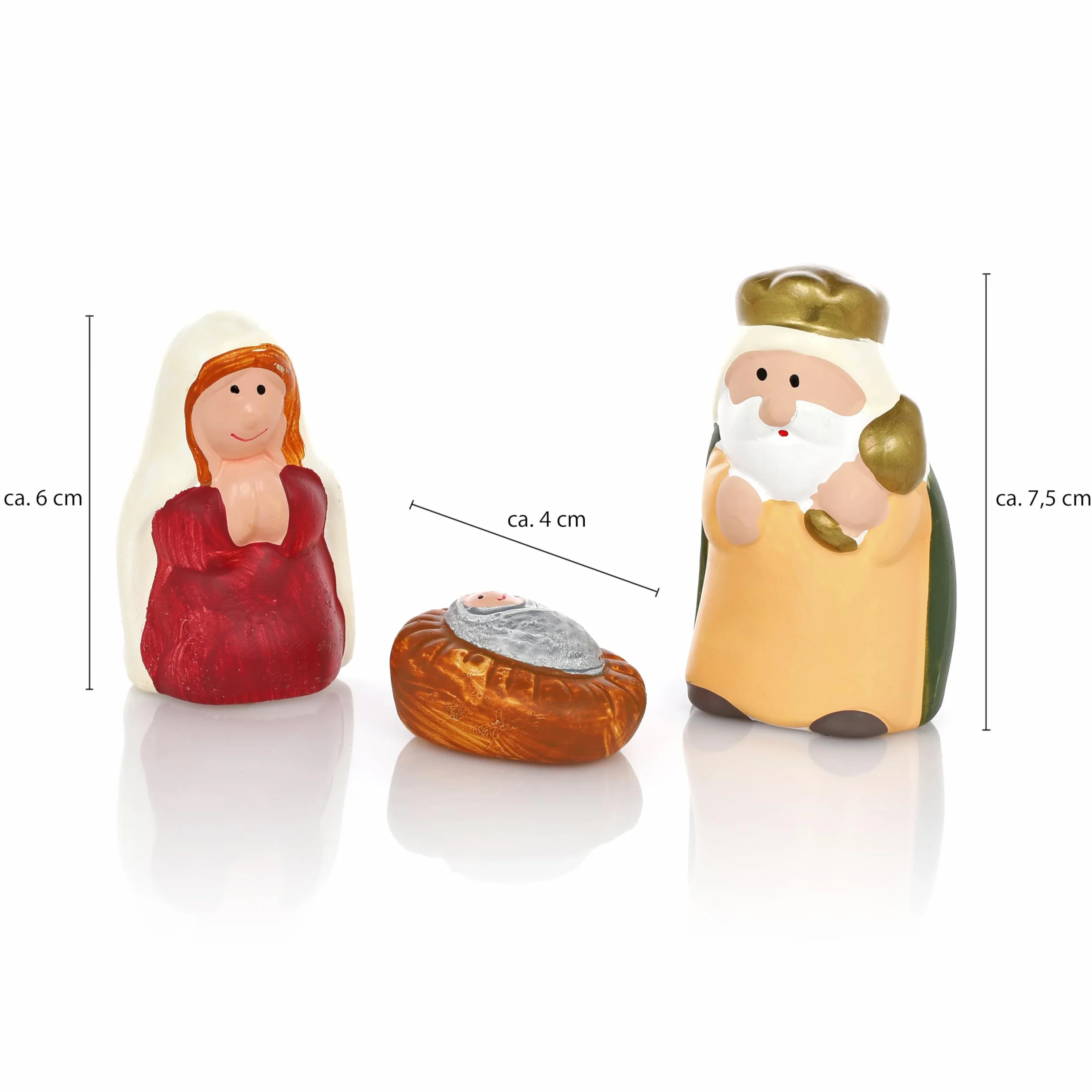 Nordstern Szopka ceramiczna - 11 świątecznych figurek do stajenki i szopki - od 2 do 8 cm