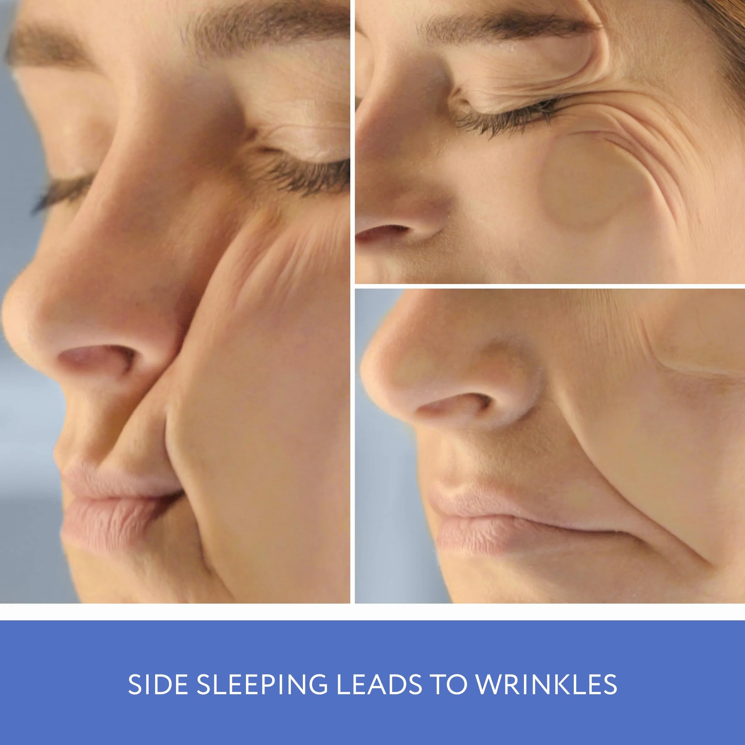 SLEEP & GLOW Omnia Beauty poduszka Anti-Age Blemish Defense z miedzianą poszewką na poduszkę, zwalcza zmarszczki senne, ortopedyczna pianka memory foam do spania na plecach i boku (wyprodukowano we