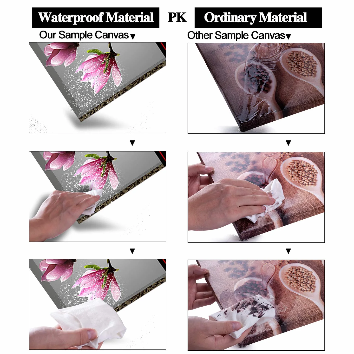 Piy Painting Eleganckie obrazy ścienne, 3 panele, elegancki obraz na płótnie z orchideą – pełne kwitnienie kwiatów, wydruki na płótnie z ramą, gotowe do powieszenia, sztuka dekoracyjna do sypialni
