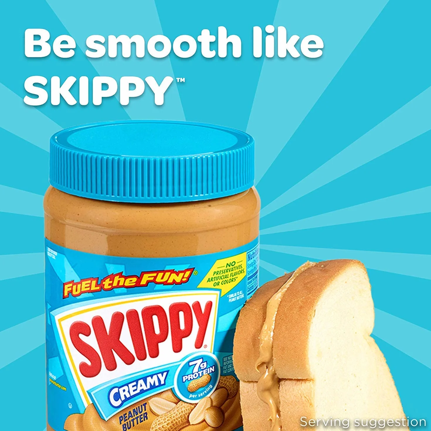 SKIPPY 2 x 340 g masło orzechowe "kremowe" masło orzechowe bez oleju palmowego bardzo gładkie i 91% orzeszki ziemne bez kawałków pyszne masło orzechowe o pełnym i kremowym smaku