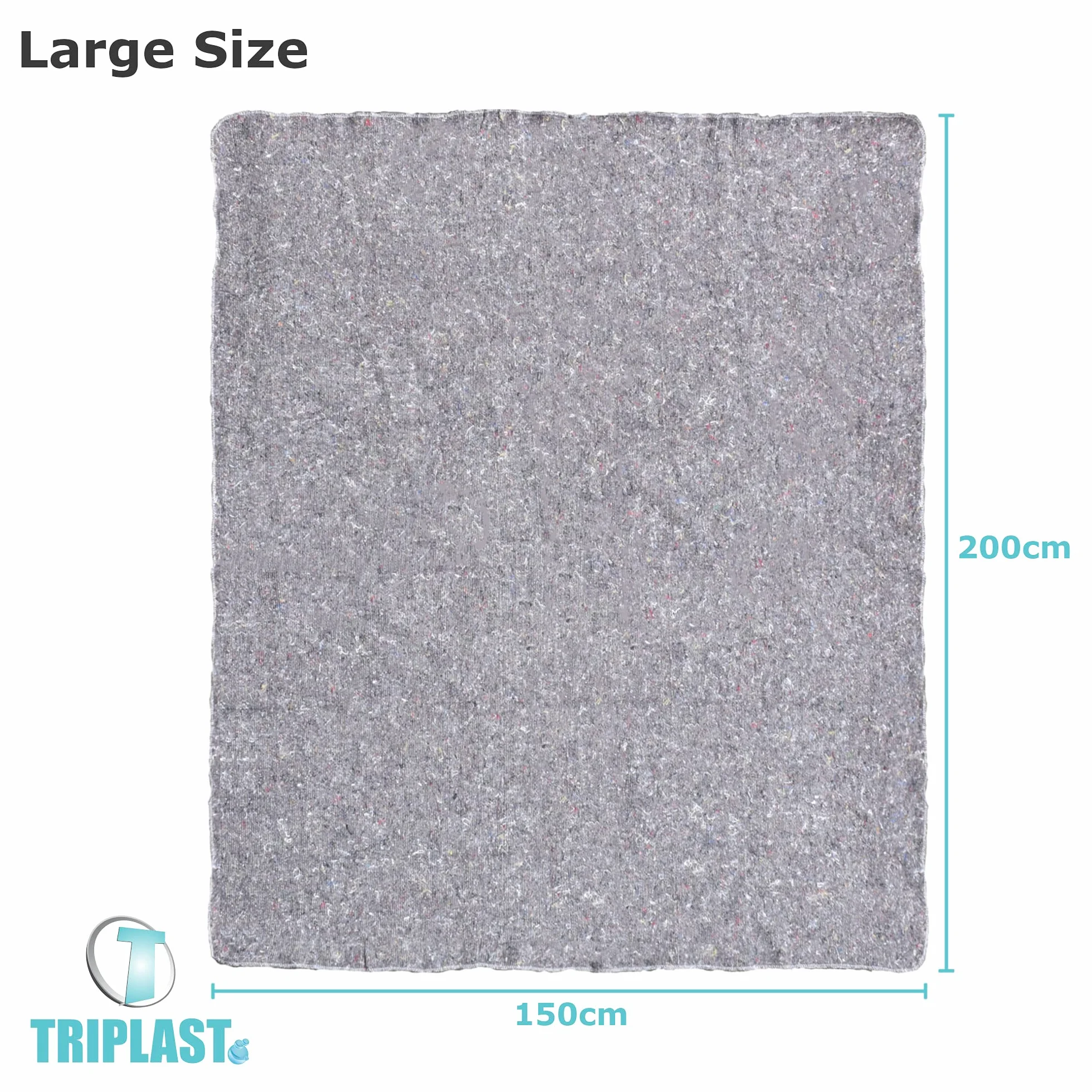 Triplast Zestaw 4 koców do demontażu (150 cm x 200 cm) | koc z mieszanki wełny o dużej wytrzymałości | idealny do ochrony mebli, użytku furgonetki, przeprowadzki, pakowania i przechowywania
