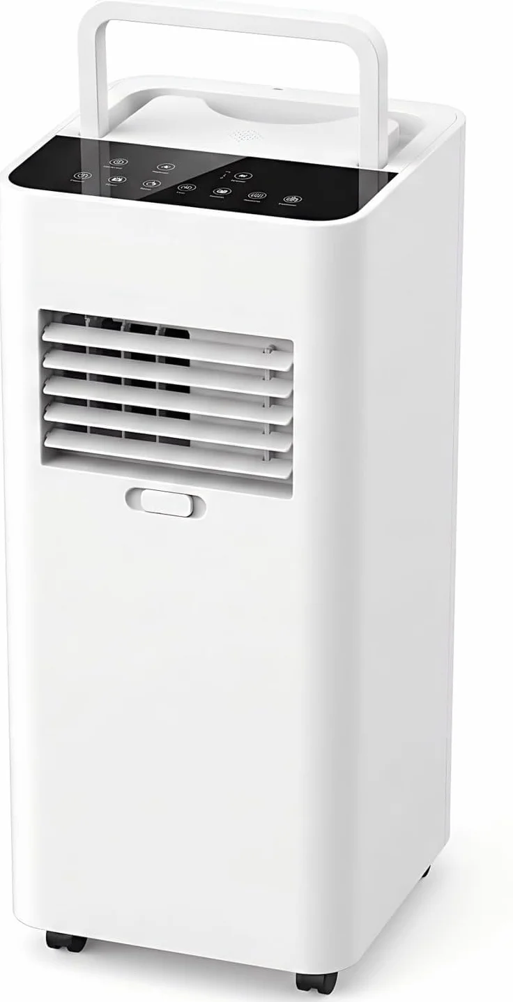 14000 BTU Portable AC dla 700 Sq Ft, Cichy osuszacz i wentylator z pilotem, samodzielna jednostka chłodząca z kółkami do biura w sypialni