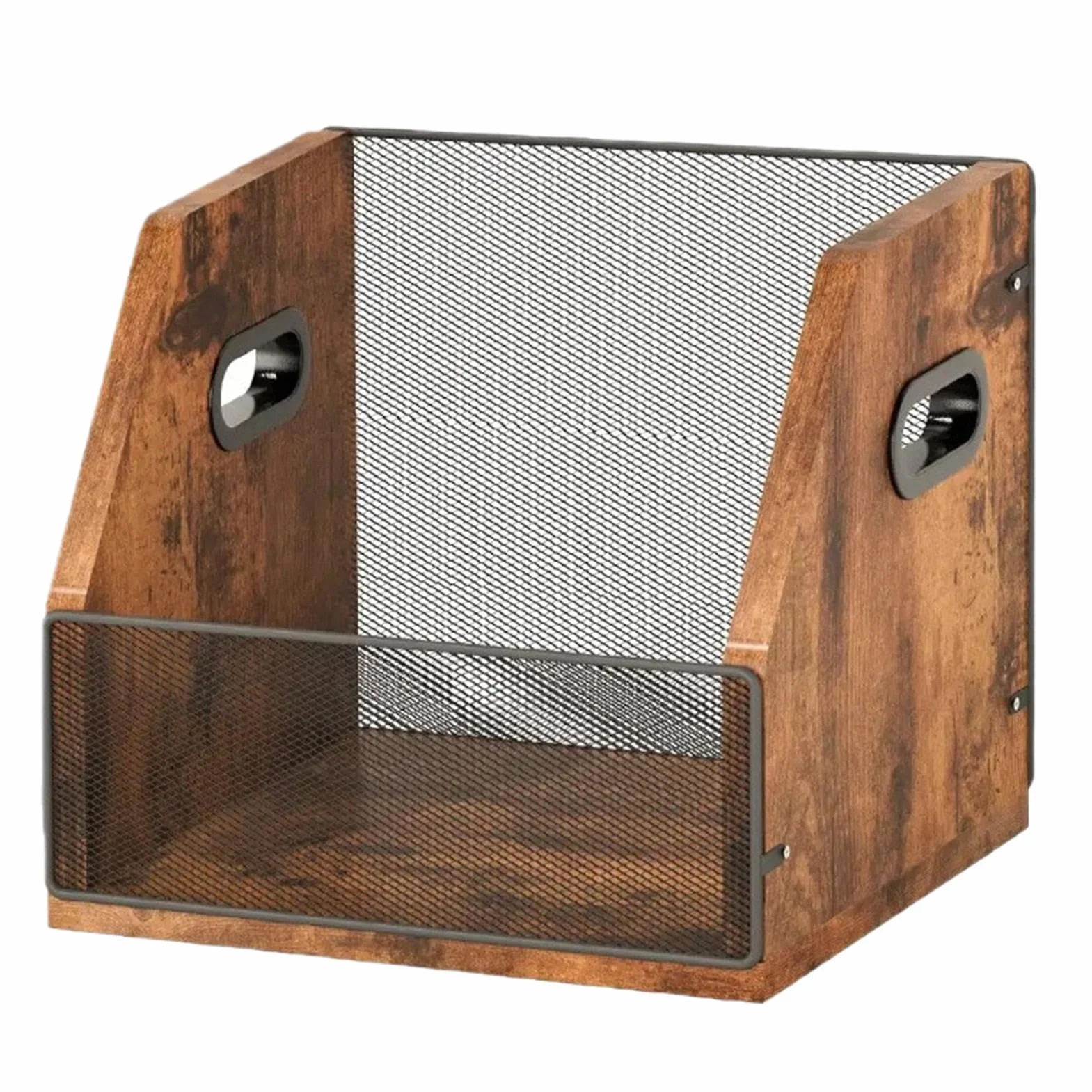 Pudełko do przechowywania płyt – drewniany organizer do albumów retro, etui na płyty biurkowe, dla miłośników muzyki, nastolatków, dorosłych, kolekcjonerów, salonu, sypialni, mieszkania, garażu