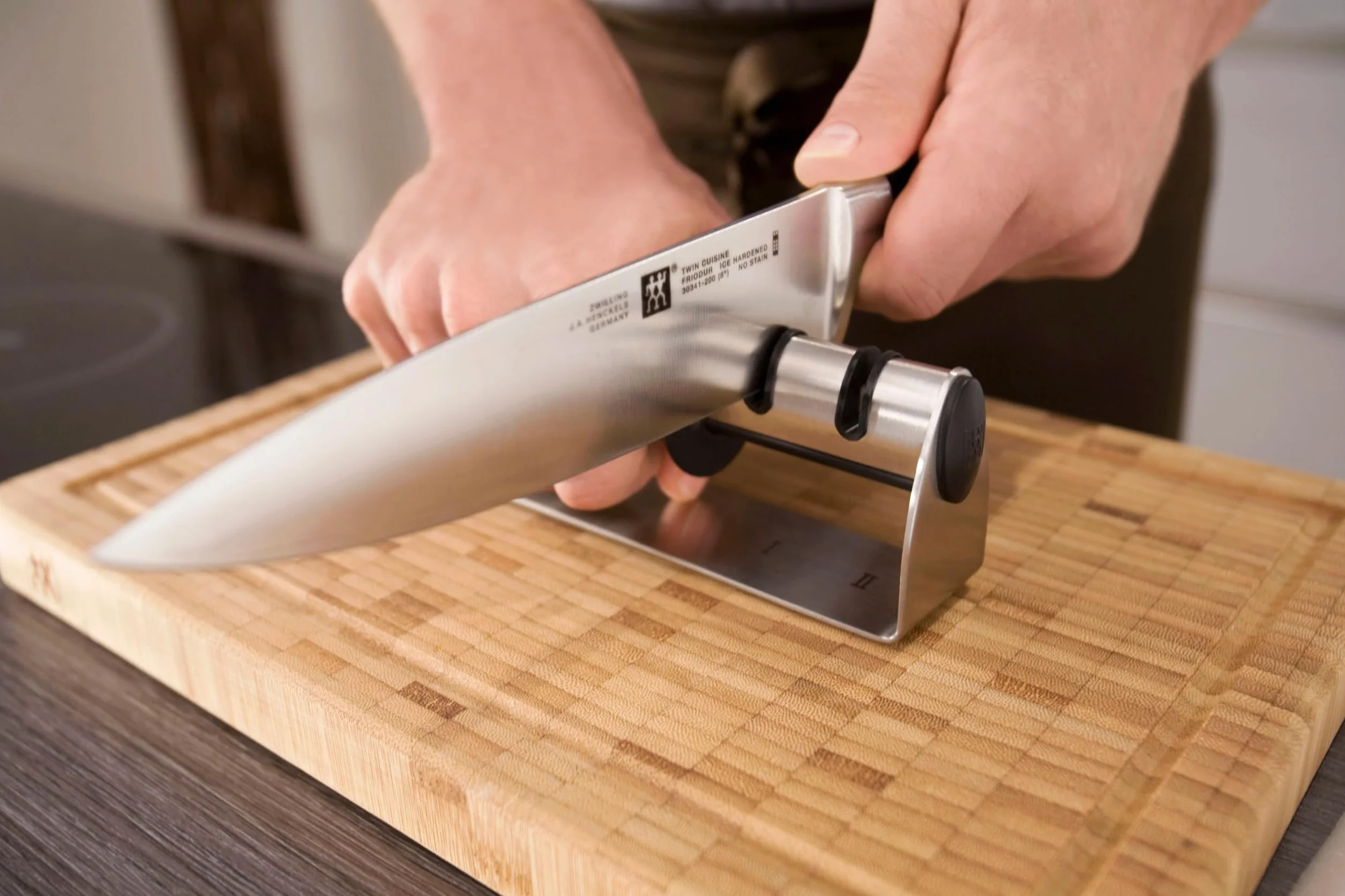 ZWILLING Twin Sharp ostrzałka do noży, 20 x 5 x 5 cm, stal nierdzewna, srebrna