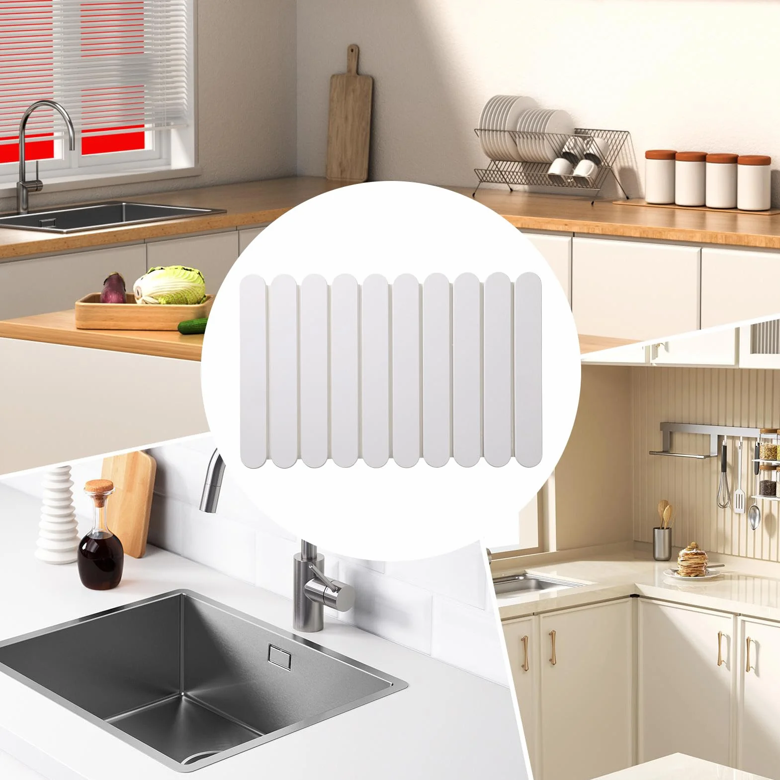Stone Drying Mat, podkładka do suszenia naczyń, Quick-Dry Foldable Mat, do kuchni, kawiarni, baru i prysznica, minimalistyczny dodatek do natychmiastowej absorpcji wody
