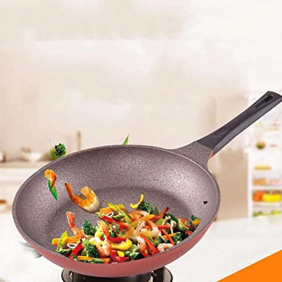 Patelnia Wok Patelnia nieprzywierająca Patelnia bezdymna Patelnia granitowa Patelnia z płaską powłoką nieprzywierającą Wok Warstwa penetracyjna Naczynia kuchenne Garnek indukcyjny Patelnia