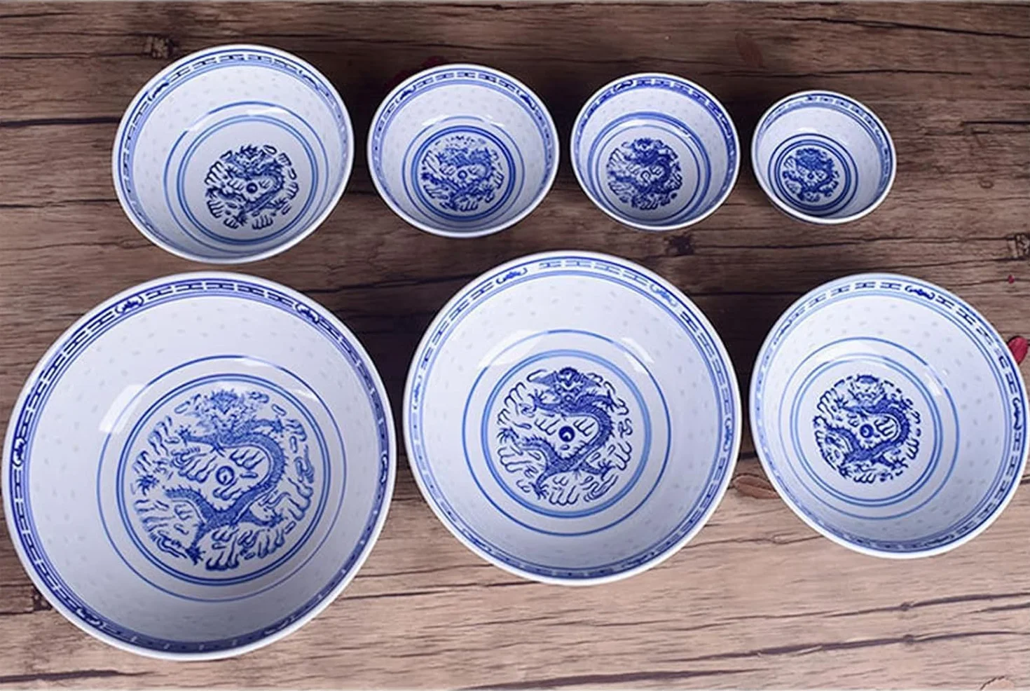Ceramiczne miski na makaron ramen, porcelanowe azjatyckie miski do zupy, płatków, ryżu, Udon - wzór retro do jadalni i rozrywki