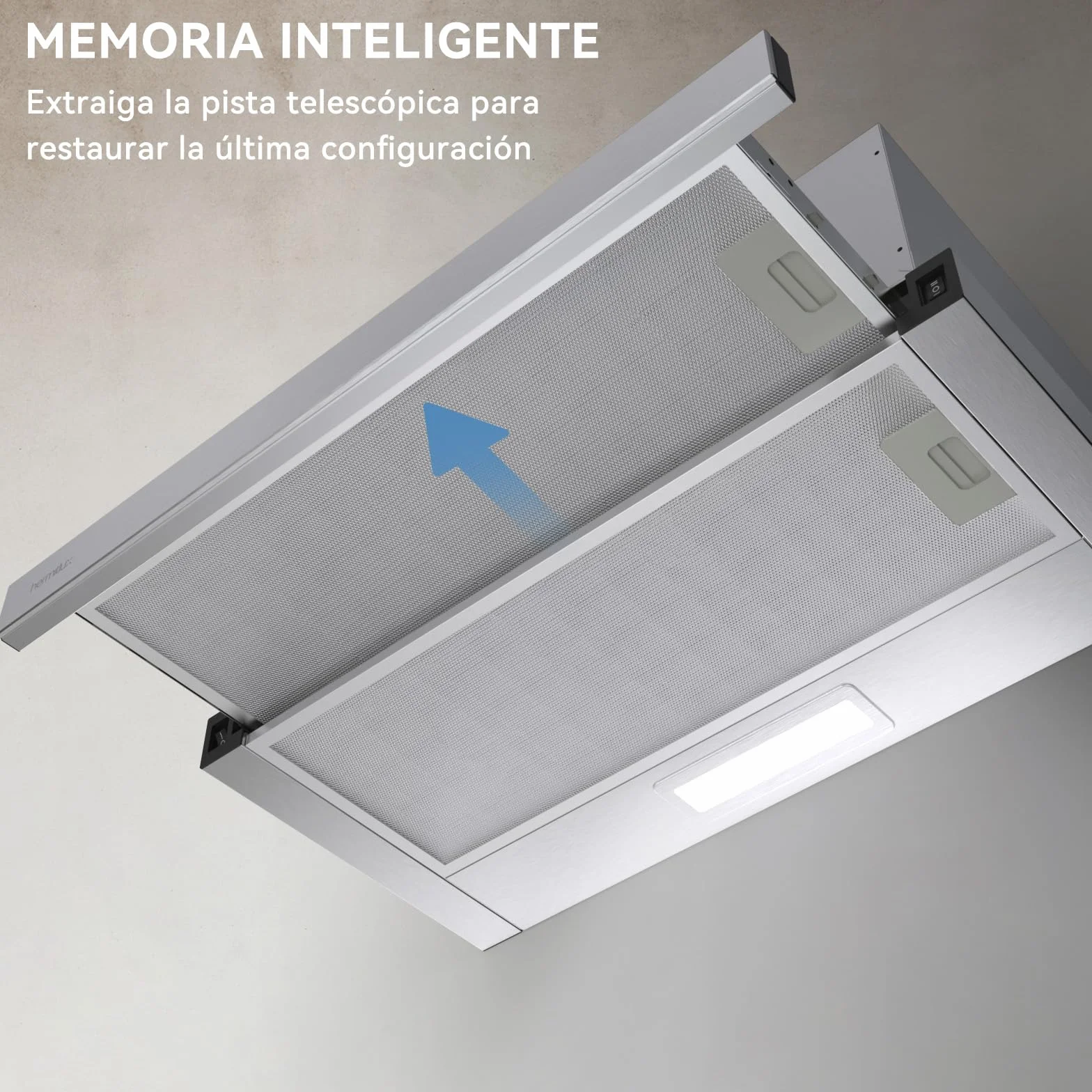 Hermitlux Okap kuchenny 60 cm, płaski okap wywiewany/obieg powietrza z filtrem z węglem aktywnym, strumień powietrza 360 m³/h, oświetlenie LED, 65 dB