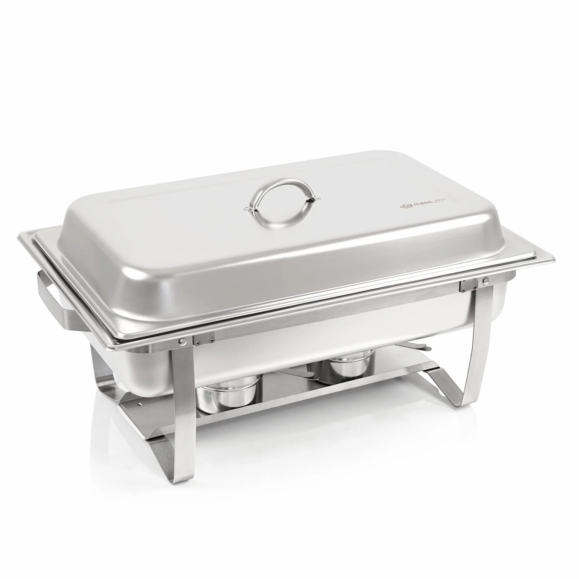 Mahlzeit Chafing Dish | podgrzewacz ze stali nierdzewnej do podawania posiłków | podgrzewacz do jedzenia, pojemnik na jedzenie, podgrzewacz do bufetu, pojemnik termiczny | Rechaud do cateringu, bufetu