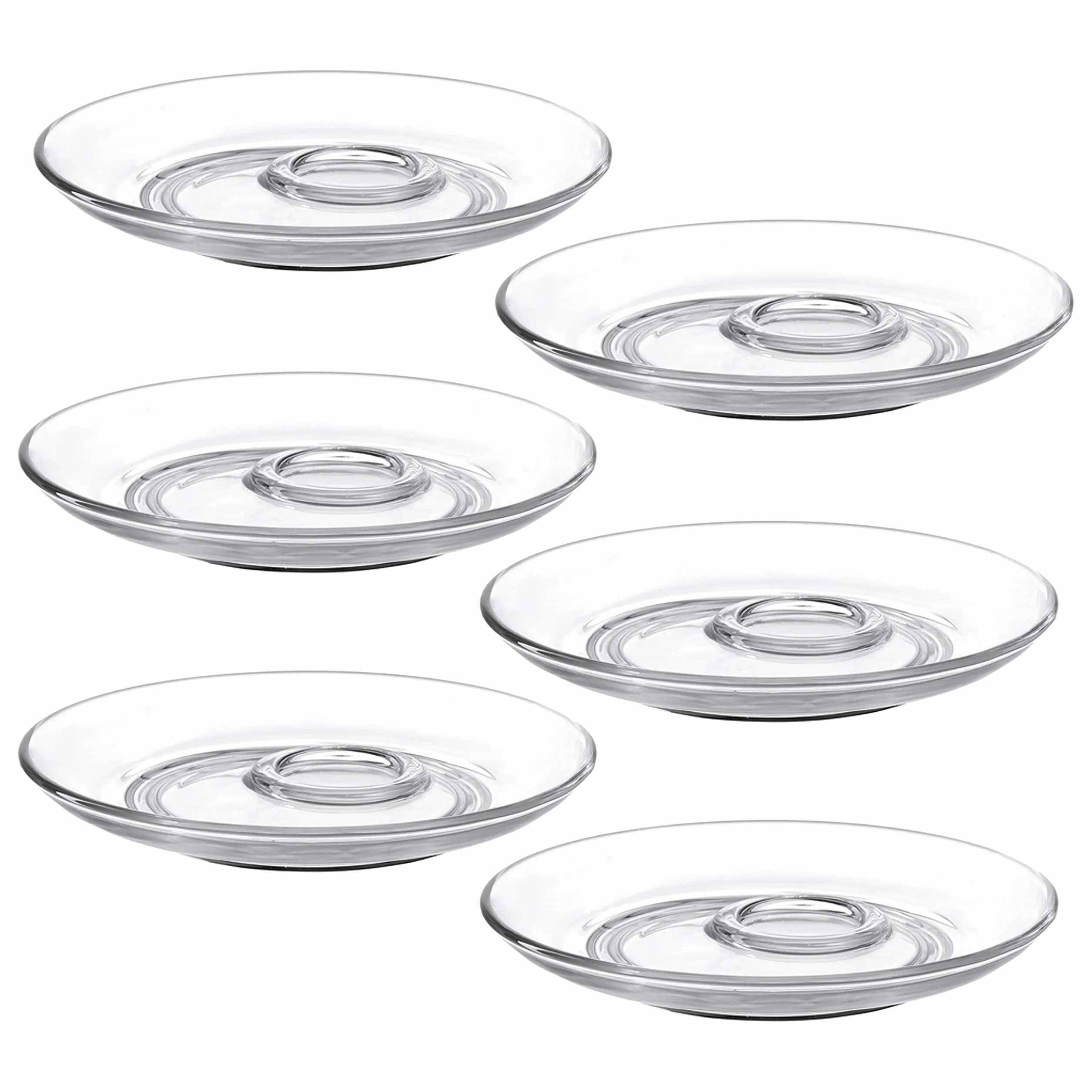 LEONARDO HOME Senso 024015 szklane spodki do filiżanek i szklanek do kawy, zestaw 6 sztuk, Ø 145 mm