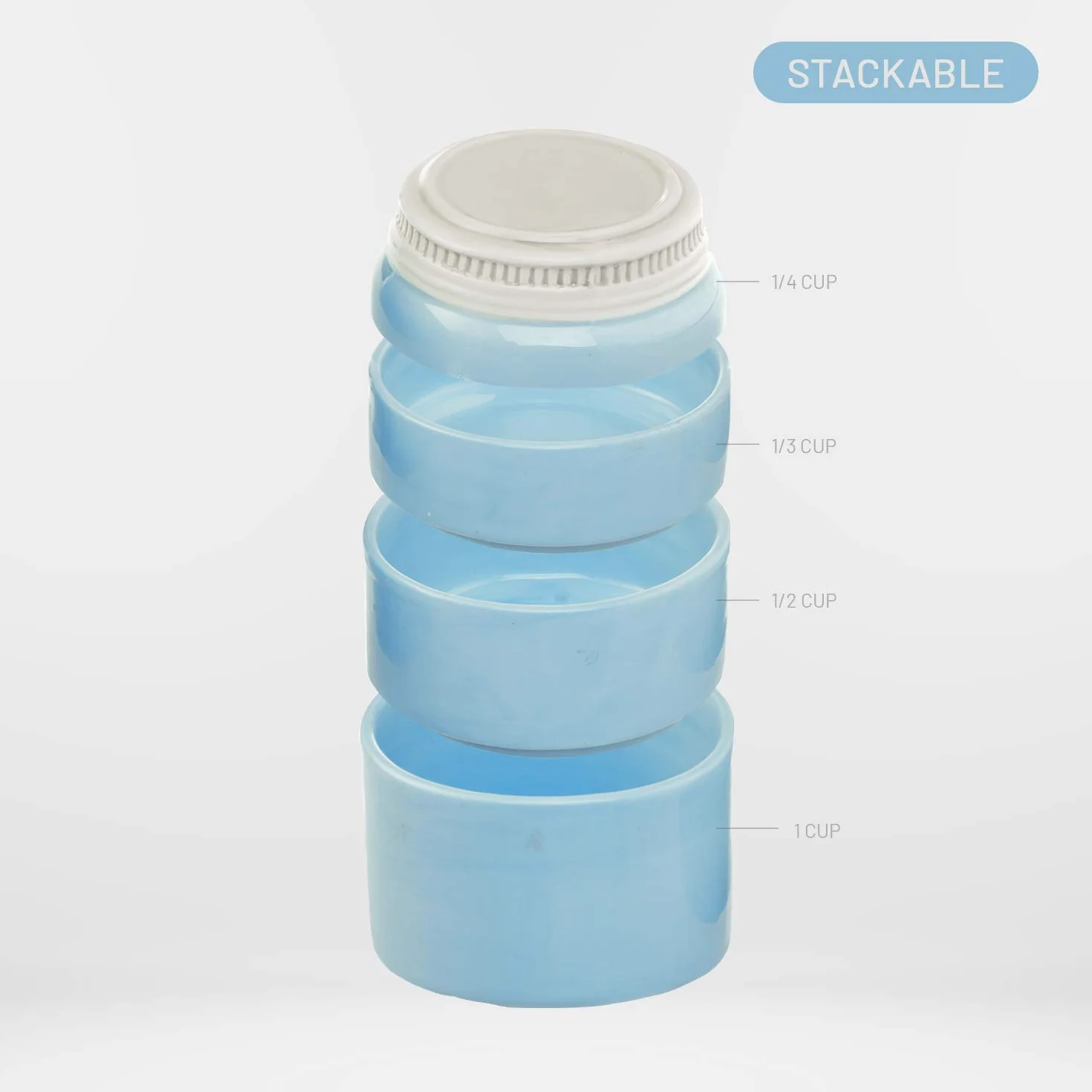 Mason Jar Ceramiczne kubki z miarką, możliwość układania w stos, zestaw kubków z miarką jako prezent kuchenny, rustykalny kubek pomiarowy do akcesoriów kuchennych i dekoracji, idealny zestaw