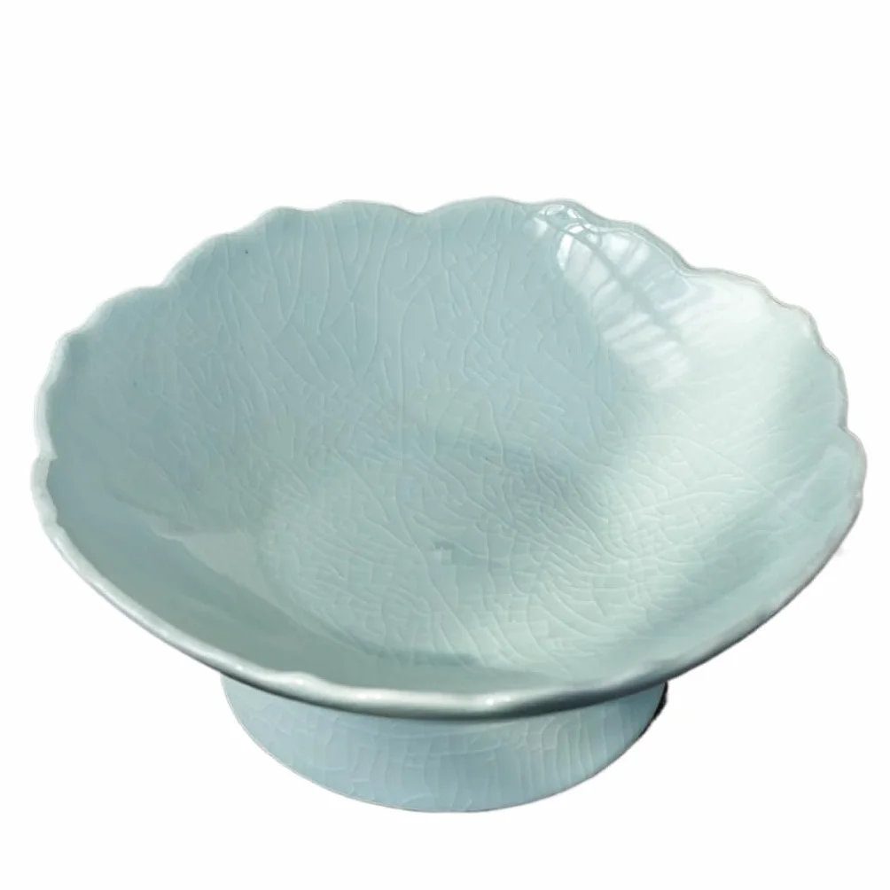 Kuchnia na owoce Ceramiczny talerz owocowy z pęknięciami lodu, kreatywny domowy talerz do ciast, talerz na owoce buddy do wnętrz, chińskie owoce talerz na owoce owoce owoce (B)