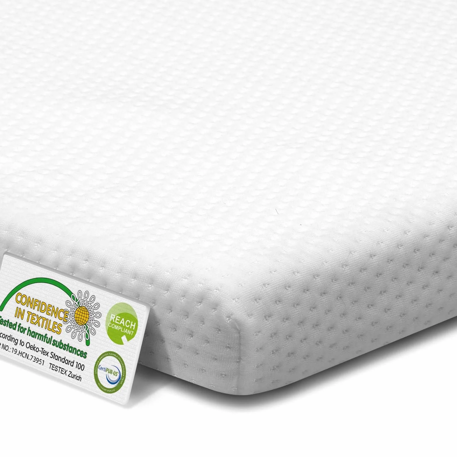 Nakładka na materac żelowa 140 x 200 cm H2 i H3 o wysokości 6 cm z wygodnej pianki żelowej, zdejmowany pokrowiec, certyfikat Oeko-Tex, Certipur-US, Reach (140 x 200 x 6)