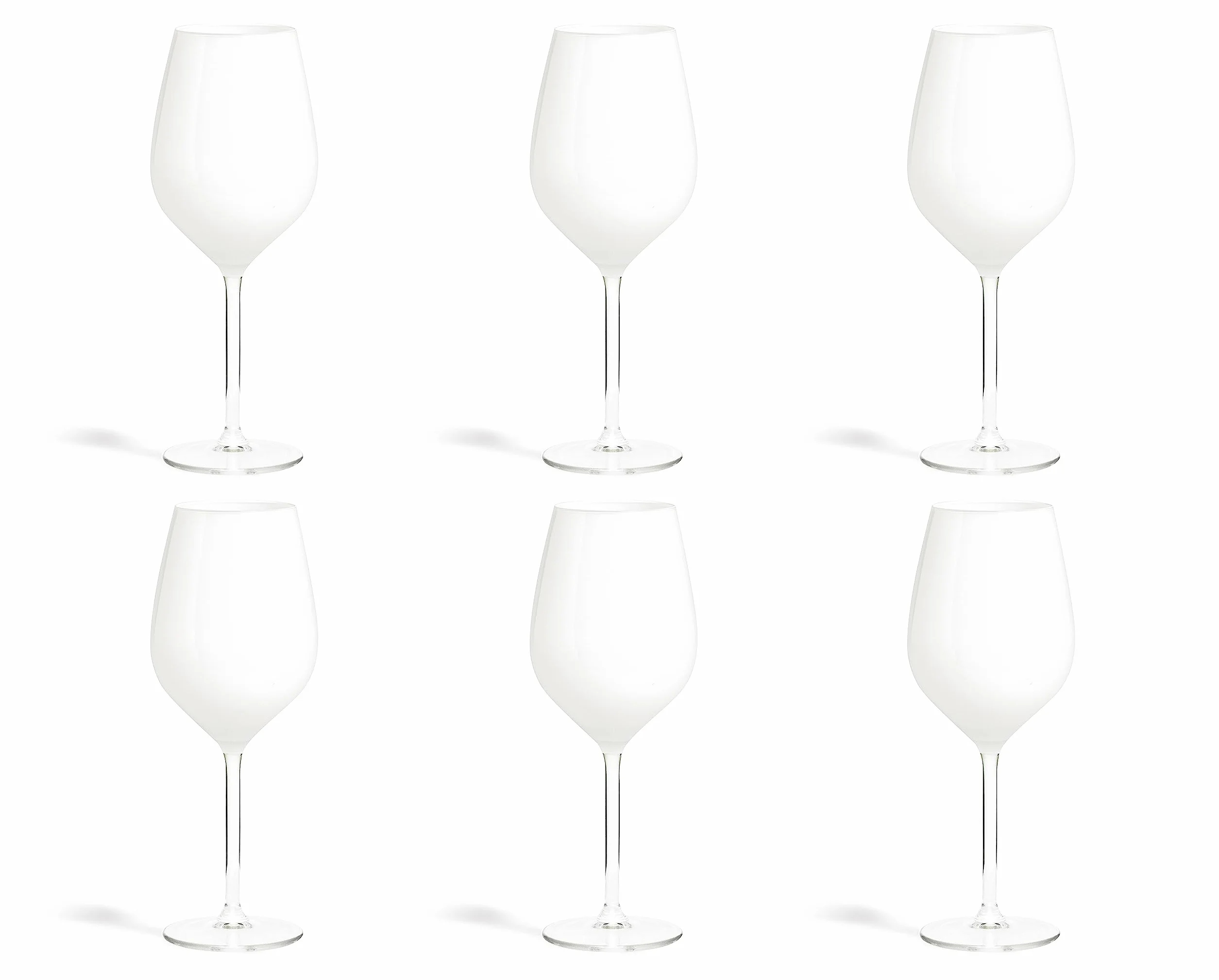 Excelsa Kieliszki do Wina, Szkło, Biały, 6 Sztuk/500ml