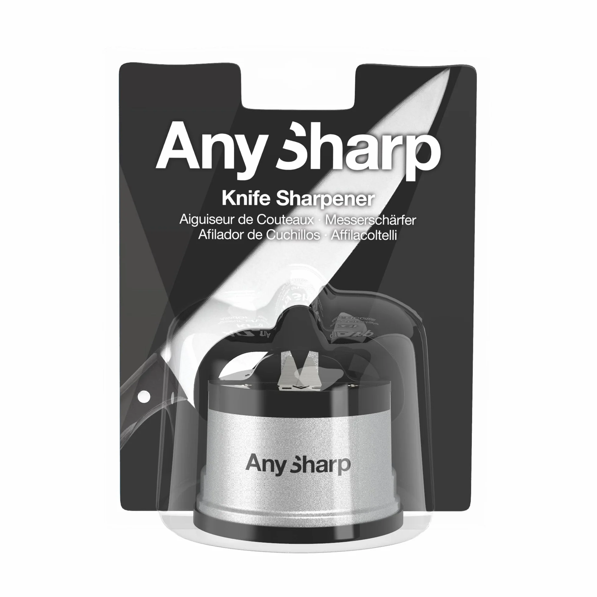 Anysharp Silver Ostrzałka do Noży, Srebrny, 70 mm