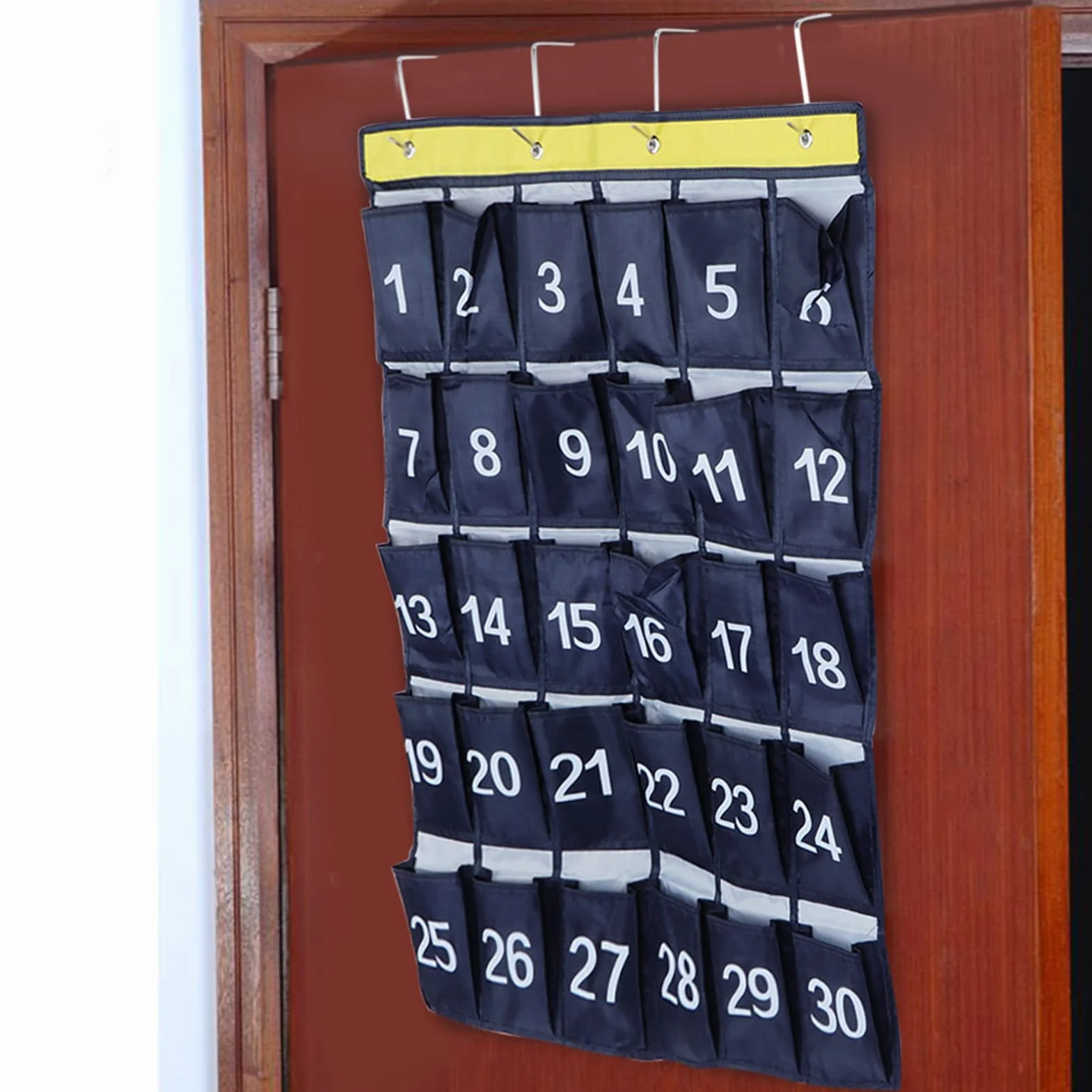 30 Kieszeni Wisząca Torba Do Przechowywania Na ścianie, Wiszący Organizer Do Przechowywania Z Tkaniny Oxford Z Numerami, Kieszeń Na ścianę Torba Do Przechowywania Telefonu Na Telefon Komórkowy