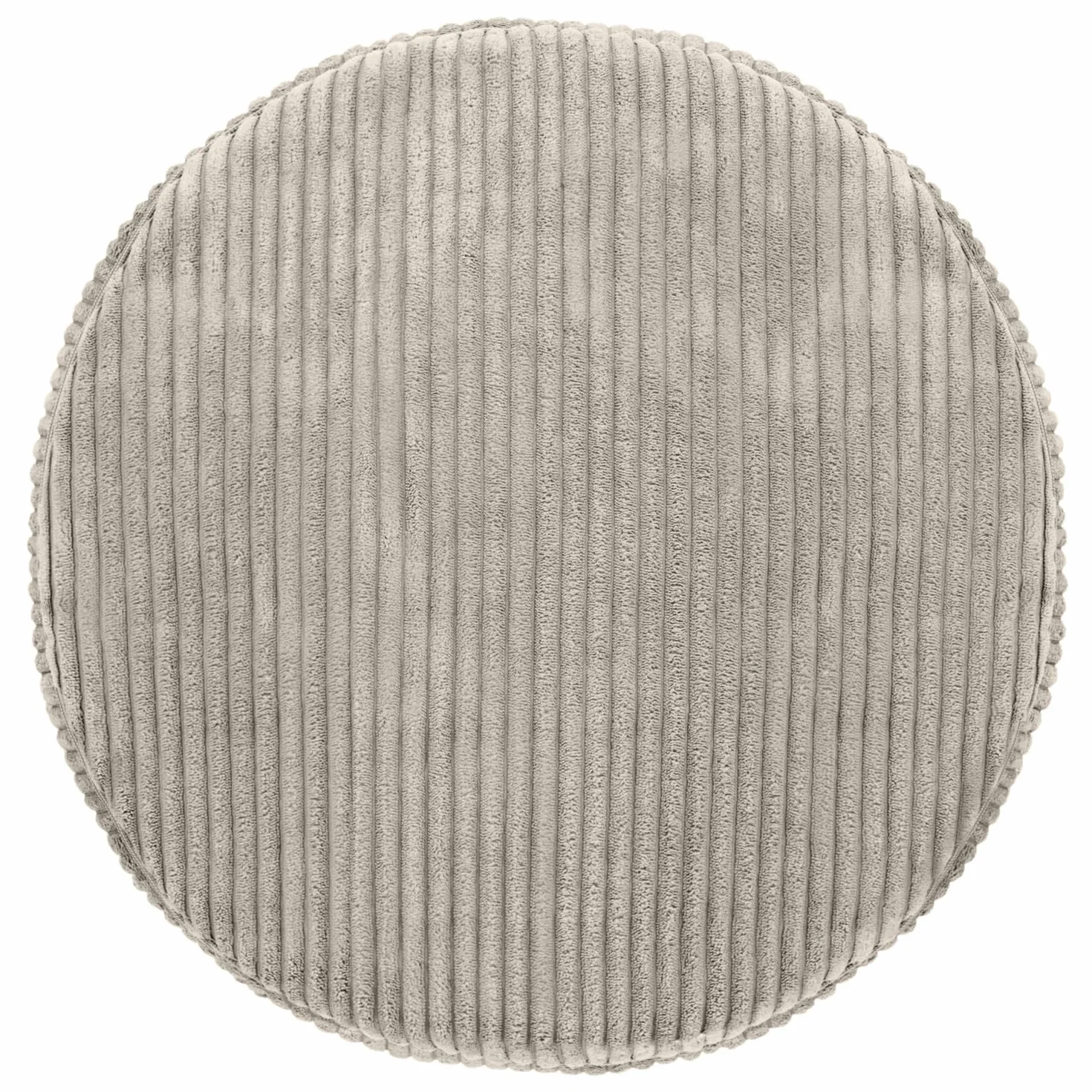 Nowoczesna pufa okrągła 45x25 cm - wygodne siedzisko, podnóżek, miękka pufka do salonu, sypialni, garderoby - trwała tkanina tapicerska, polska produkcja - miodowa (Beż)