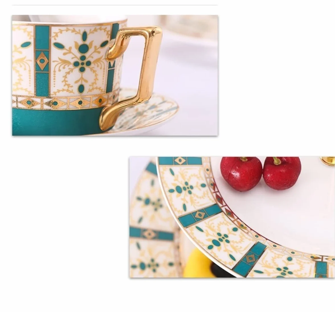 Zestaw Herbaty 14 Szt. Zestaw Do Herbaty Styl Europejski Szkliwiona Porcelana Serwis Kawy I Z Filiżankami Spodkiem Popołudniowa Herbata Drinkware Dla Domu Dzbanek do Filiżanki