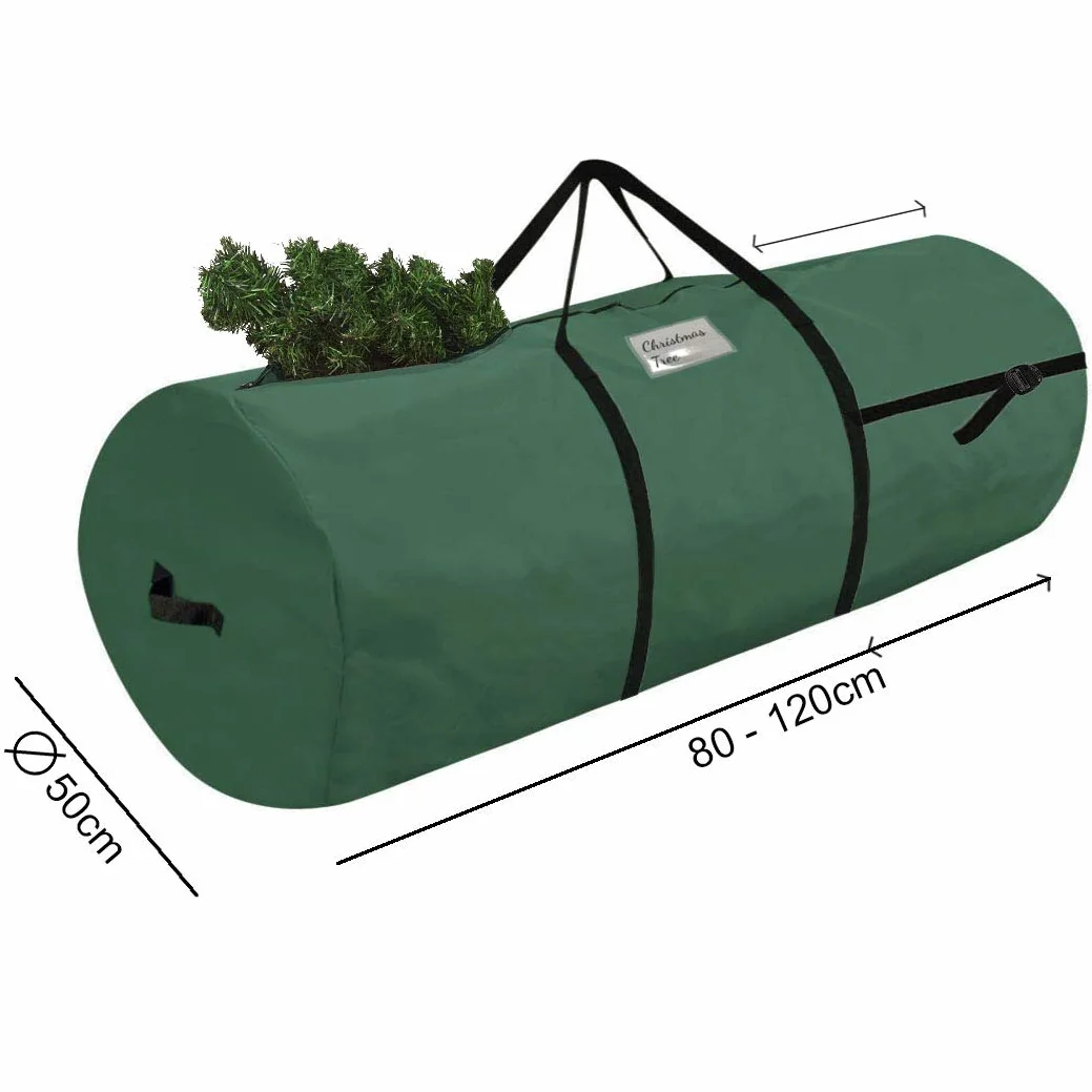 Torba do przechowywania choinki 80-120 cm cylindryczna zielona
