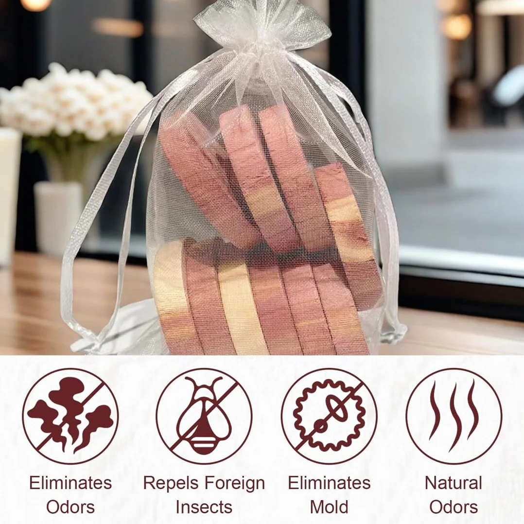 24 sztuki naturalnych pierścieni cedrowych, 100% naturalny produkt, ochrona szafy, szuflad i garderoby, przeciw molom i szatni