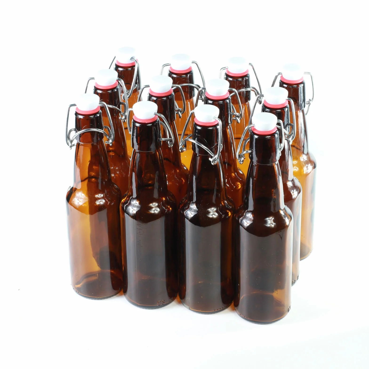 CultusWares Swing Top Butelki - Brązowe Szklane Butelki Korek do Piwa X12 (330 ml)