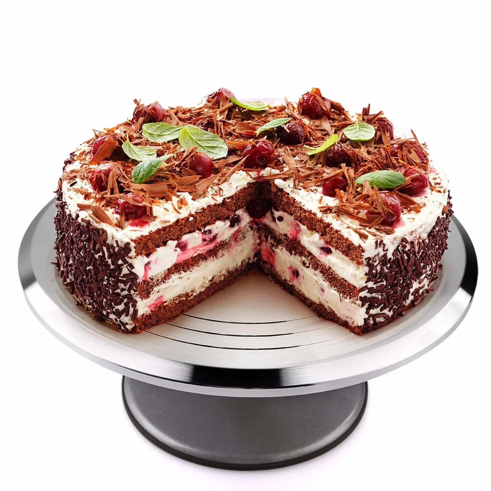 Uten Stojaki na ciasto, gramofon do ciasta, 30 cm aluminiowy stojak do dekorowania ciast, obrotowy stojak na ciasto z antypoślizgowym gumowym spodem, ładne narzędzia do pieczenia