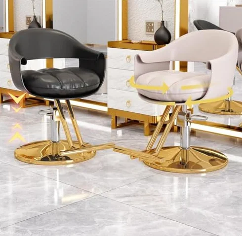 Regulowane krzesło kosmetyczne spa z wytrzymałą pompą hydrauliczną obracany o 360° sprzęt do salonu do użytku domowego – idealny friseurstuhl dla profesjonalistów fryzjerskich i kosmetycznych