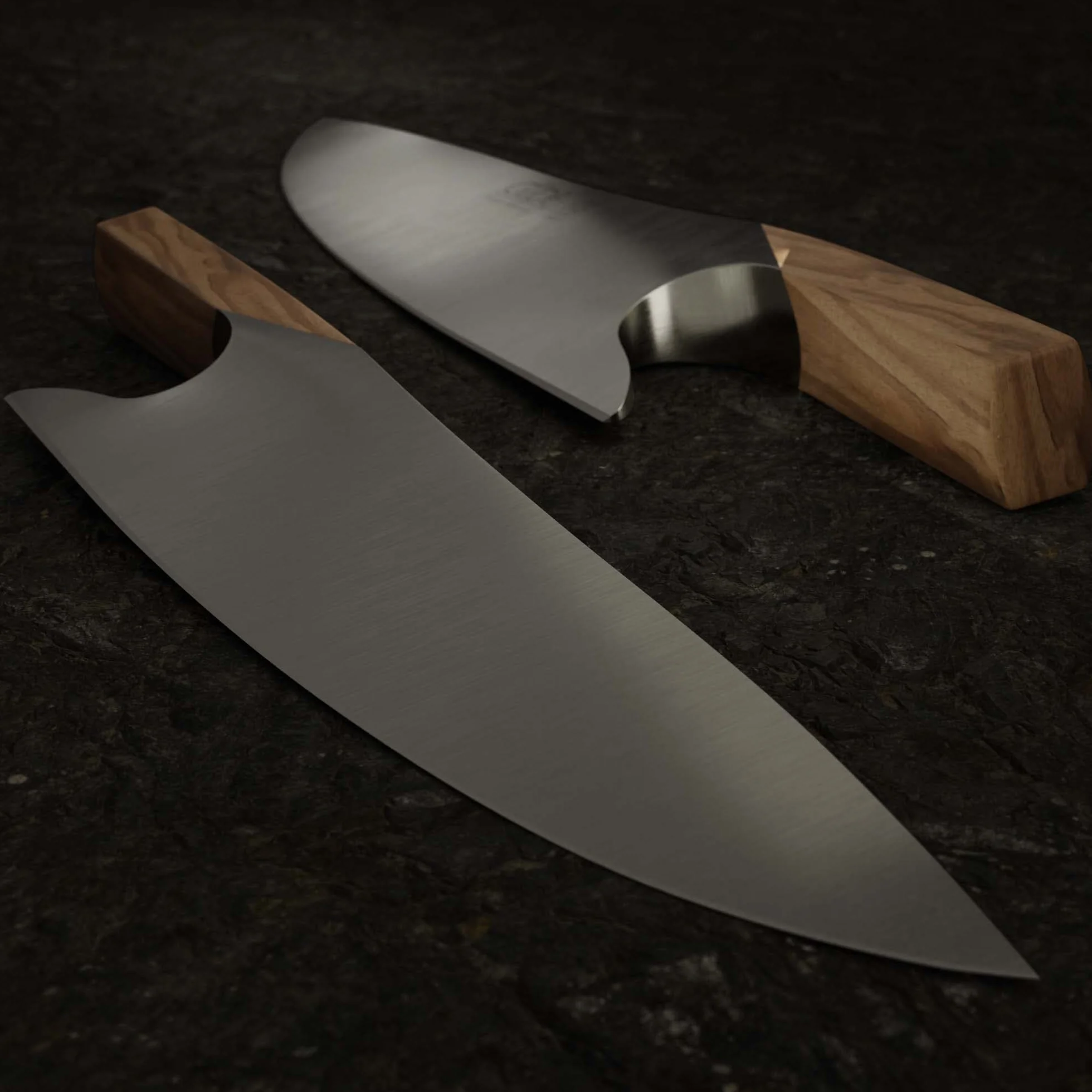 GÜDE Solingen - THE KNIFE kuty, 26 cm, drewno oliwne, Nóż szefa kuchni, Ręcznie robiony w Niemczech