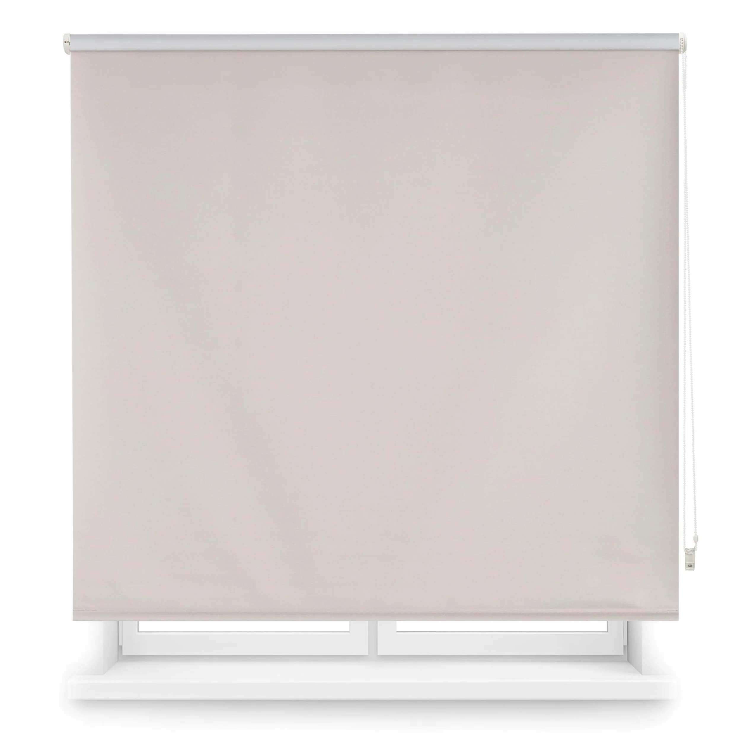 Blindecor Roleta zaciemniająca na wymiar | kolor szary | 125 x 230 cm (szerokość na wysokość), rozmiar tkaniny 122 x 225 cm | rolety zaciemniające na okna