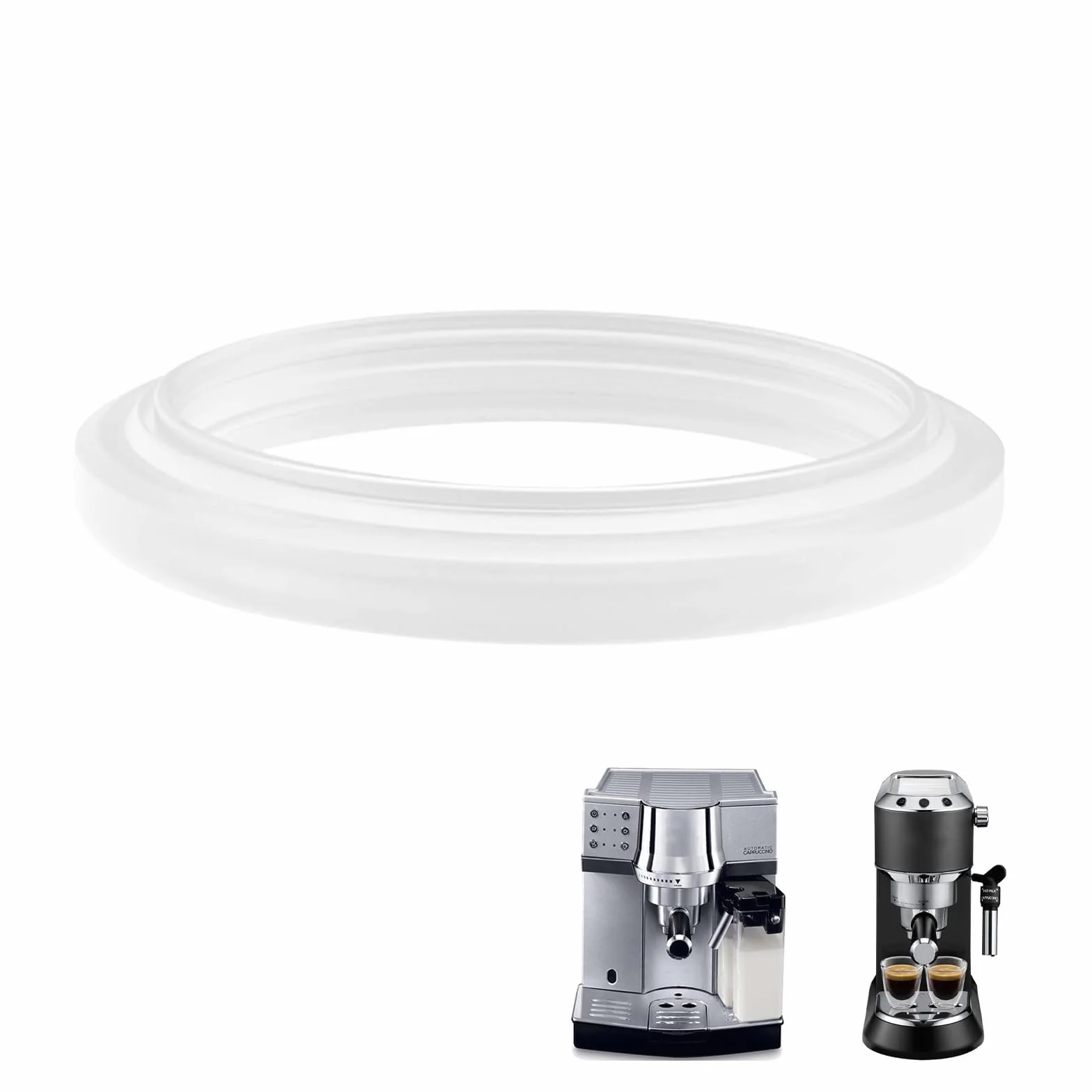 Uszczelka silikonowa do ekspresu do kawy, kompatybilna z DeLonghi EC680, EC685, EC820, EC850, EC860, średnica zewnętrzna 58mm, średnica wewnętrzna 45mm, odpowiednia dla miłośników kawy(1 Sztuki)