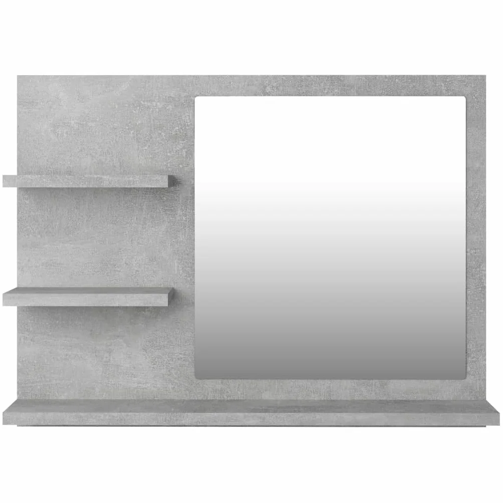 vidaXL Lustro łazienkowe, szarość betonu 60x10,5x45 cm