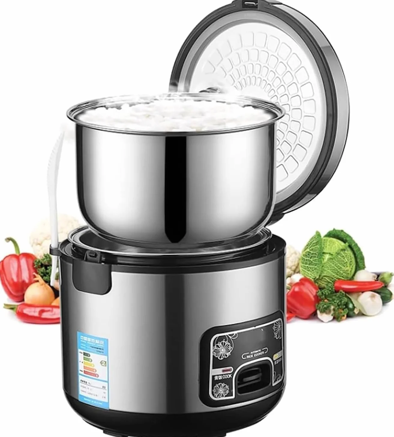 Urządzenie Do Gotowania Ryżu 2-5l 201 Nieprzywierający Garnek Wewnętrzny Ze Stali Nierdzewnej Gotuj Na Ciepło Funkcje 220-240 V W Wielkiej Brytanii Moc Ue