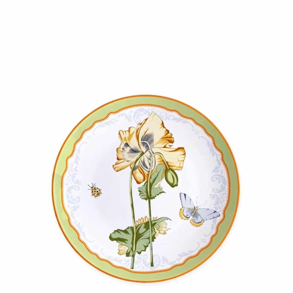Talerze do makaronu, gliniane talerze deserowe zastawa stołowa porcelana kostna zastawa stołowa orchidea dzwonek kwiat trawa marszczona krawędź danie główne wesele uroczystość blat dekoracyjny talerz