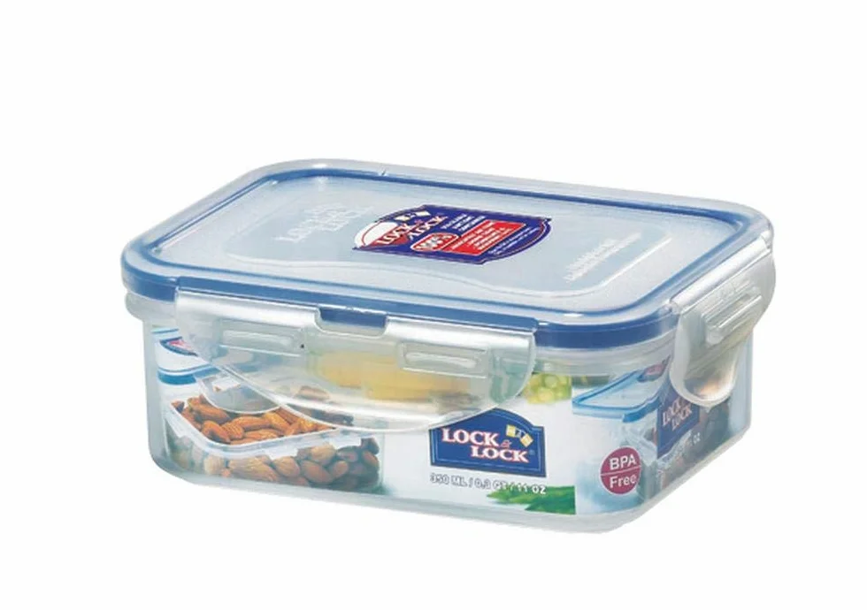 LOCK & LOCK Pojemnik na żywność, puszka na zapasy, przezroczysty, 350 ml, prostokątny, 12 sztuk, 135 x 102 x 52 mm