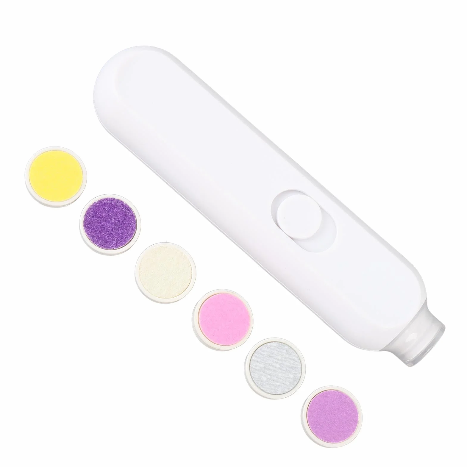Elektryczny Trymer do Paznokci dla Dzieci, Obcinacz do Paznokci dla Dzieci Delikatny Elektryczny Pilnik do Paznokci z lampką nocną, Wielofunkcyjny (WHITE)