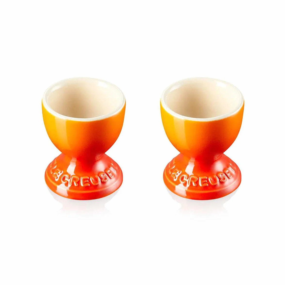 Le Creuset Kubki do jajek z kamionkami zestaw 2 sztuk 9 g 5,3 x 5,3 x 5,9 cm wulkaniczny