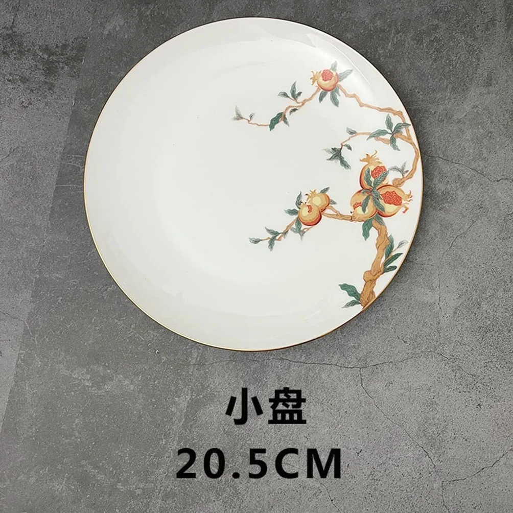 Zestaw zastawy stołowej z porcelany kostnej, talerz obiadowy, okrągły talerz restauracyjny, miska, podkładka, komplet (jeden rozmiar)