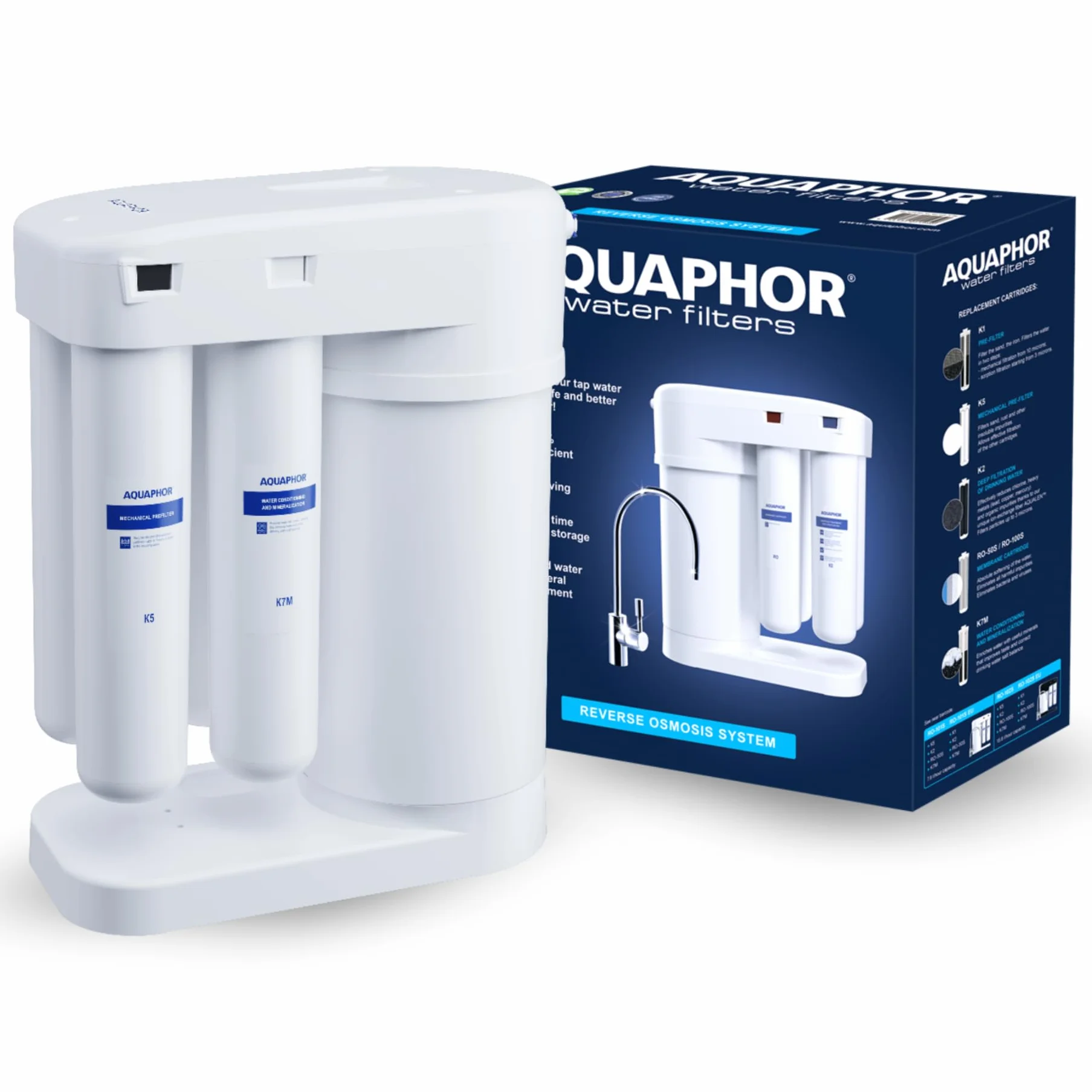 Zestaw Filtr wody pitnej Aquaphor Morion 101S RO + BATERIA kuchenna trójdrożna FLEXIBLE - CHROM