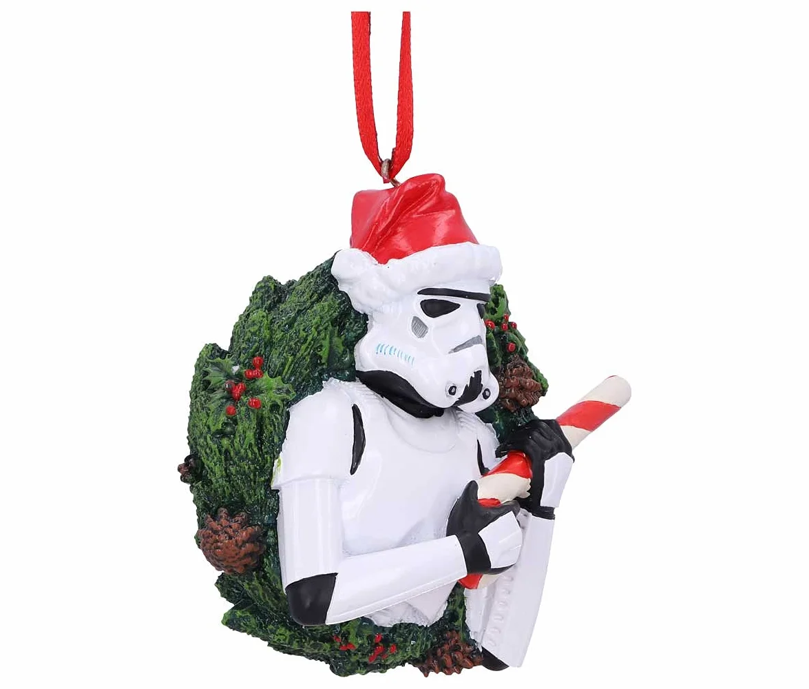 Nemesis Now Szturmowiec wieniec wiszący ornament 9 cm żywica biały