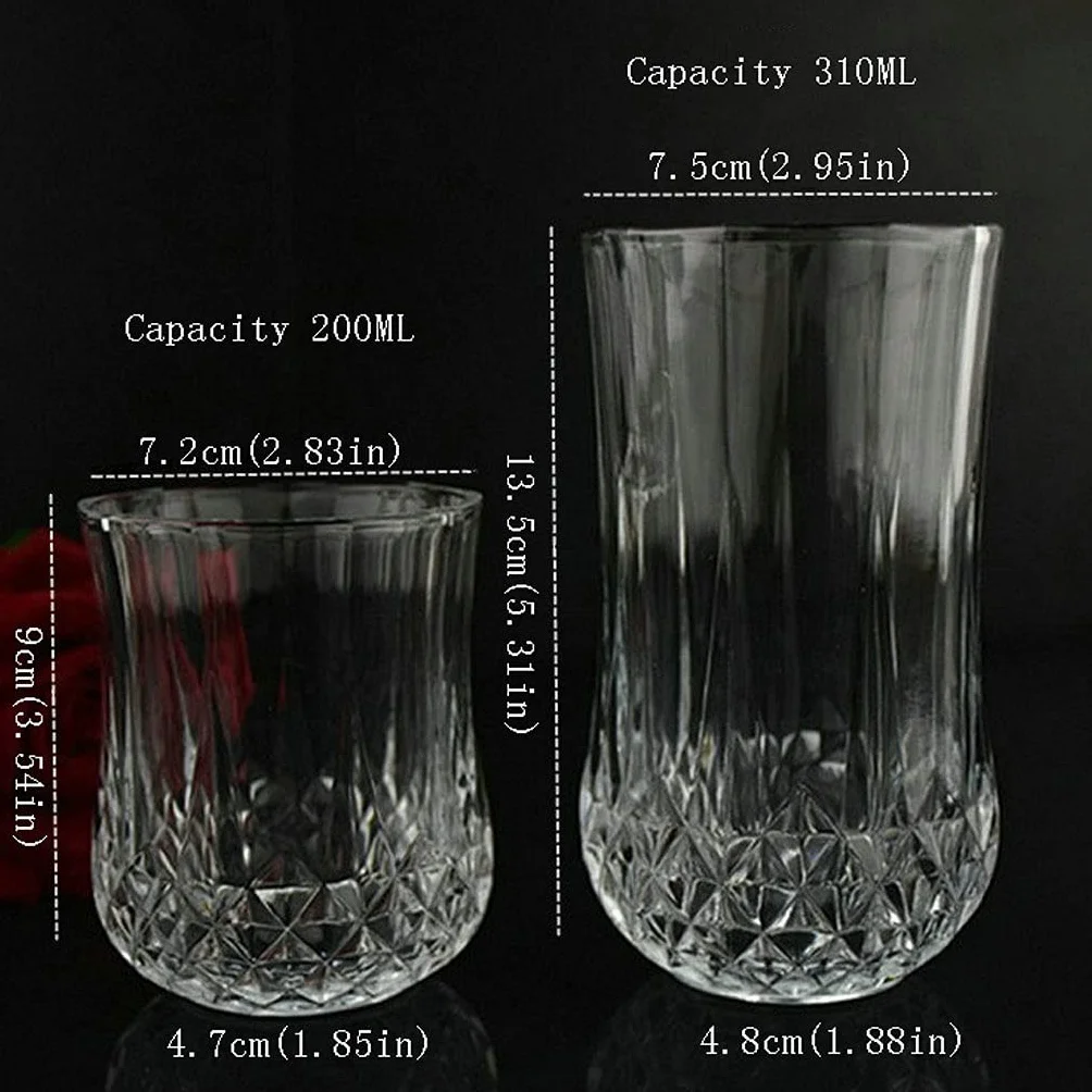 Kubek do picia Diamentowe szkło Przezroczyste szkło Szklanka do wody Szklanka do piwa Szklanka do whisky Zagraniczny kieliszek do wina Szklanka do soku Filiżanka do herbaty (L)