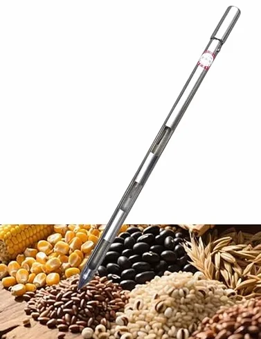 Rurka do pobierania próbek ze stali nierdzewnej 304, średnica 2,5 cm, długość 50 cm, podwójny uchwyt, wszechstronny próbnik do cementu, ziaren popiołu lotnego i farmaceutyków, narzędzie do pobierania