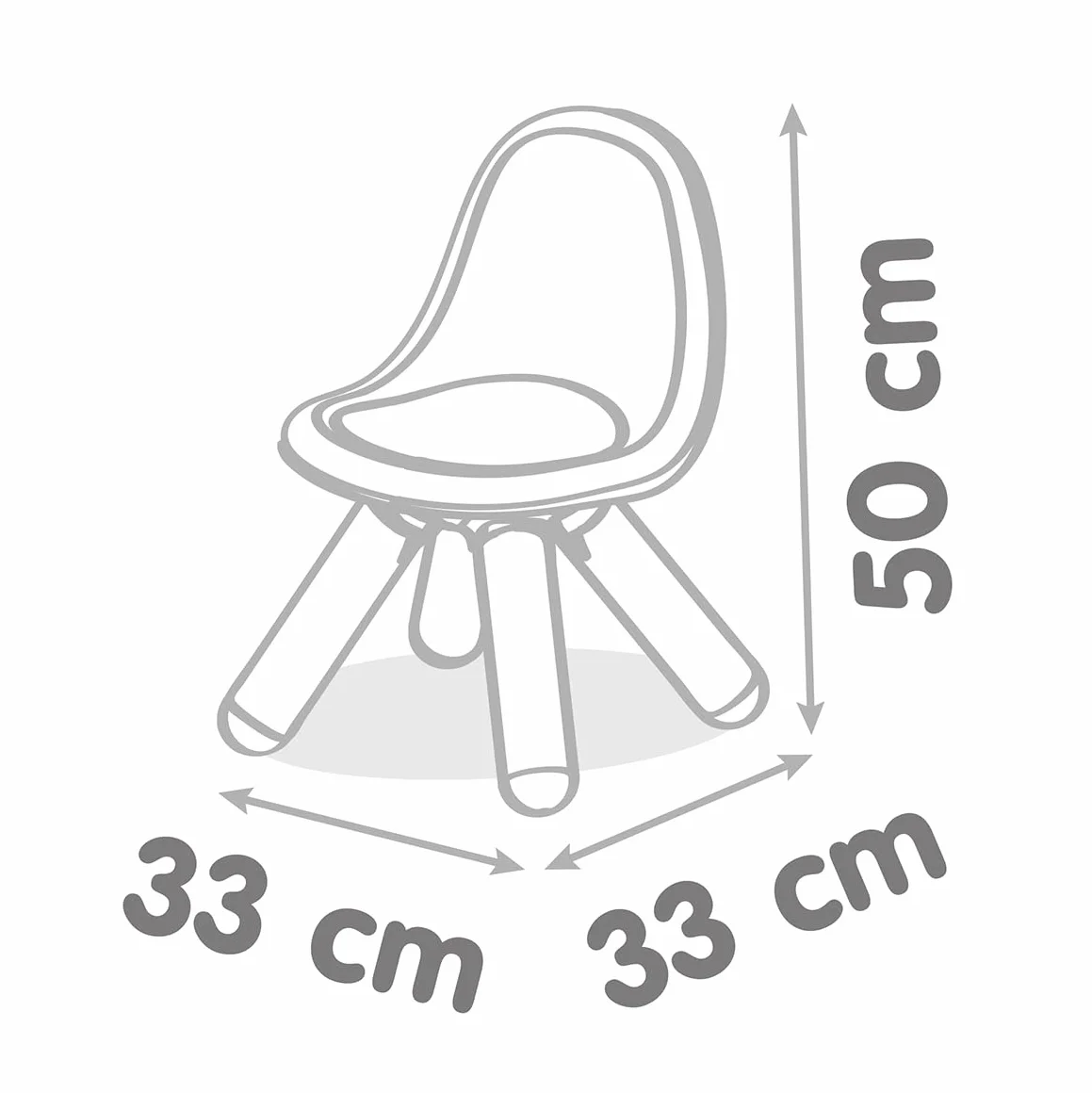 Smoby - Krzesło dziecięce - Meble dziecięce - Od 18 miesięcy - Wewnątrz i na zewnątrz - Niebieski - 880116